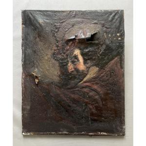 Mephistopheles, Oil On Canvas, In Need Of Restoration