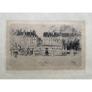 Gustave Leheutre, le petit bassin des Tuileries