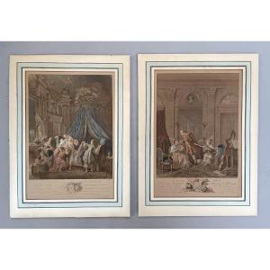 The Love Letter, The Bride's Bedtime, A Pair Of Engravings