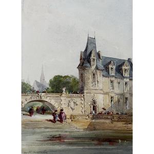 Auguste Aristide F. CONSTANTIN, aquarelle