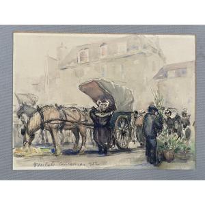 Henri MILOCH, Marchés Bretons, Concarneau 1952