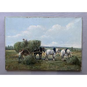 Philippe Albin DE BUNCEY, scène de moisson