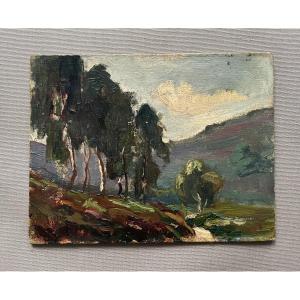 Landscape, Oil On Canvas