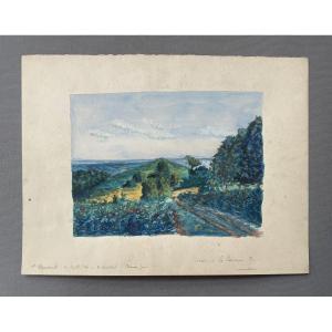 Creuse Landscape, Watercolor