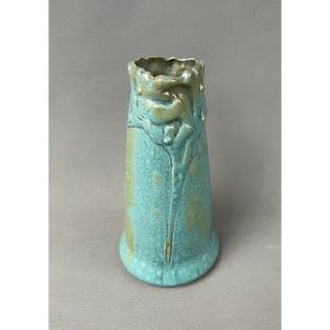 Charles Catteau For Rambervilliers, Vase With Iridescent Glaze