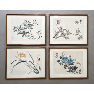 Suite de quatre estampes chinoises