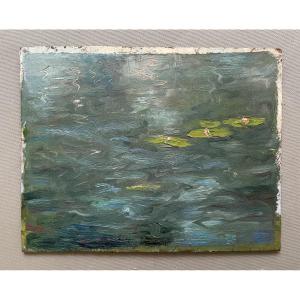Water Lilies, Oil On Panel, Post-impressionist School