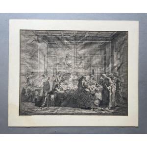 Extrême onction - Jean Dughet, d'après Nicolas Poussin