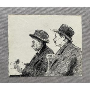 René Olivier, deux hommes de profil
