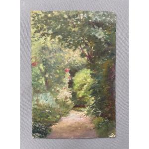 Garden, Oil On Paper