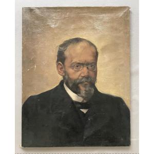 Portrait Of A Man, Oil On Canvas, 19th Century