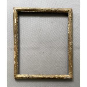 Cadre en bois et stuc doré, XIXe - 43,5 x 36 cm