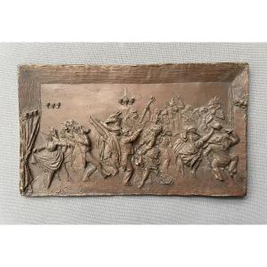 Le Bal Des Animaux, Bas Relief In Patinated Lead
