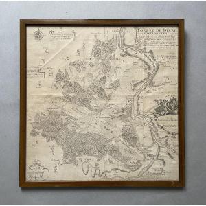 Ancienne carte de la Forêt de Fontainebleau
