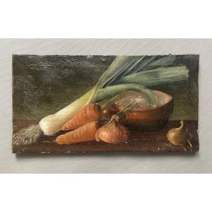 Nature morte, huile sur toile, fin XIXe