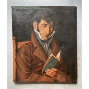 Lecteur, huile sur toile