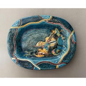 Ceramic Plate Signed By M. Perret