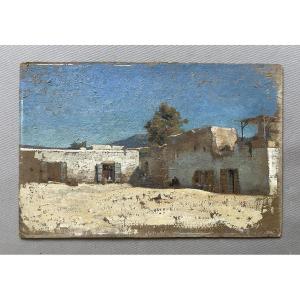 Esquisse orientaliste, huile sur carton