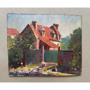 Maison sur le bord de l'Allier, école Fauve