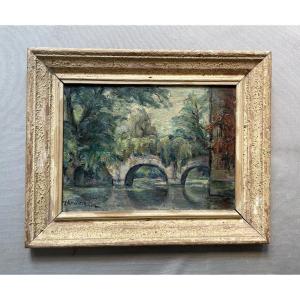 Marie-antoinette Nadalon-hallez, Bridge Over The Vienne River In Limoges