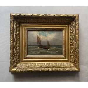 Seascape, Oil On Panel