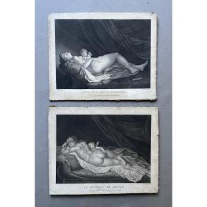 Venus And Love, A Pair Of Engravings By Cazenave