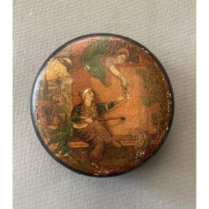 Small Lacquer Box With Oriental Designs