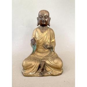 Asian Deity, Made Of Bronze Or Copper, Early 20th Century