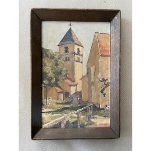 Bell Tower In Burgundy, Painting By Pastre (19)39
