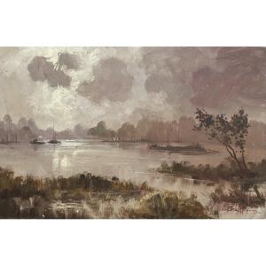 Léon Zeytline, huile sur panneau