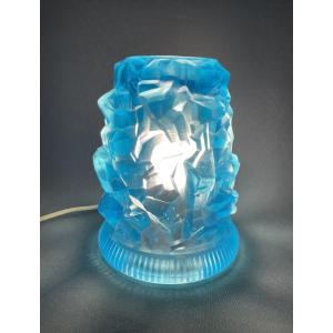 Molded Glass Lamp, Mid-20th Century