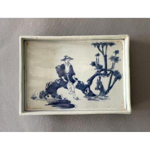 Plateau en porcelaine, Chine, XXe