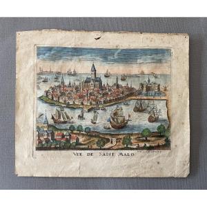 Vue de Saint malo, gravure XVIIe
