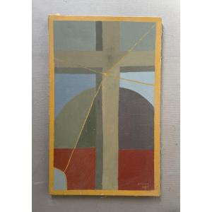 Abstract Painting, Signature To Be Deciphered