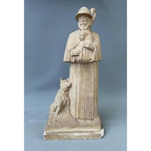 René Pajot, Bagpiper, Terracotta Sculpture