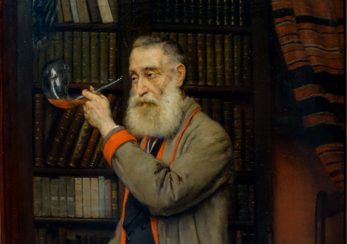 The Chemist - Circa 1880 - Flemish School Of Little Master --photo-2