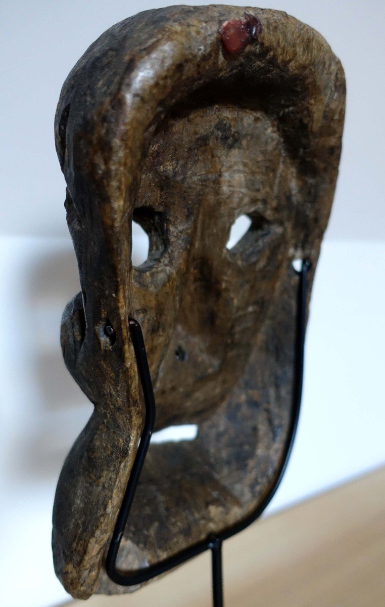 Mask From Nepal - Himalayas - Old - Carved Wood --photo-1