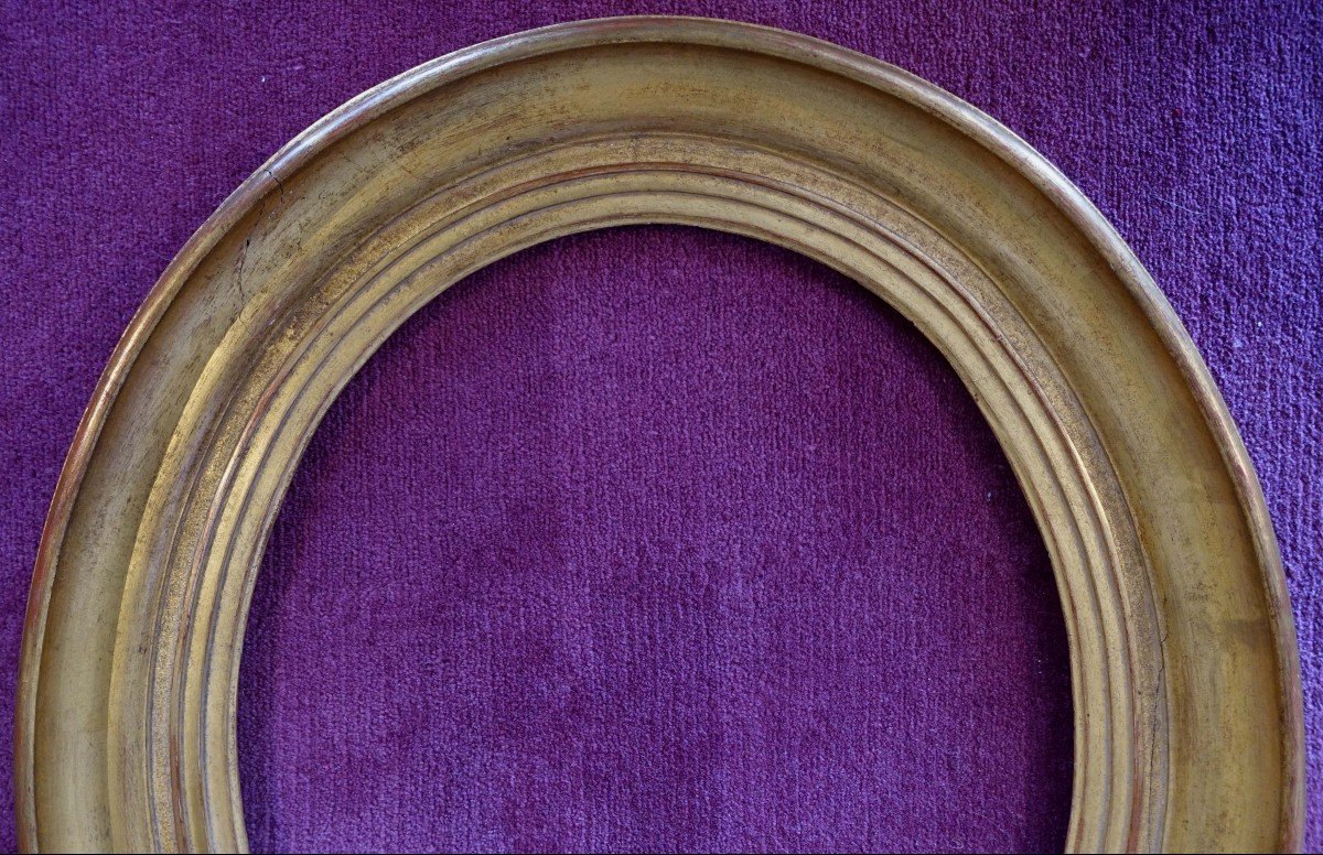 Cadre Ovale 1840 - Feuillure 50x40cm - Epoque Louis-philippe - -photo-3