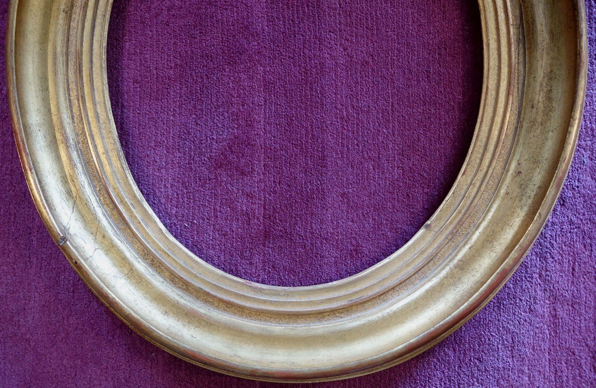 Cadre Ovale 1840 - Feuillure 50x40cm - Epoque Louis-philippe - -photo-4