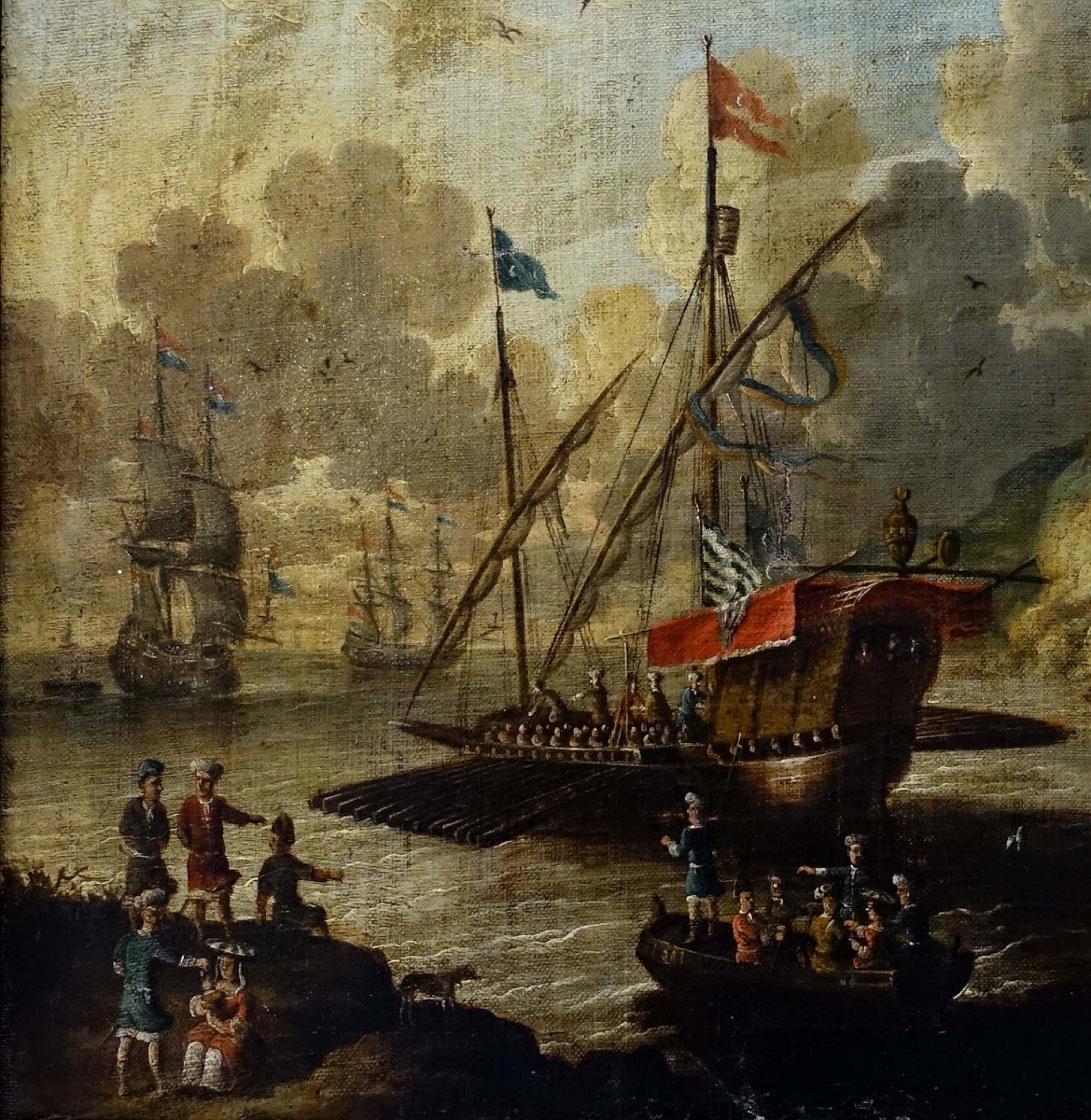Les Gal&egrave;res Turques 1650 - Ecole Hollandaise Du XVII&egrave;me Si&egrave;cle --photo-4