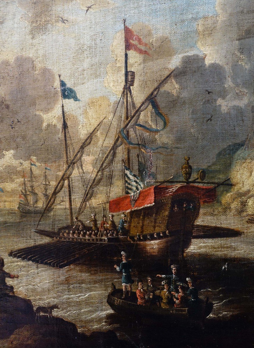 Les Gal&egrave;res Turques 1650 - Ecole Hollandaise Du XVII&egrave;me Si&egrave;cle --photo-3