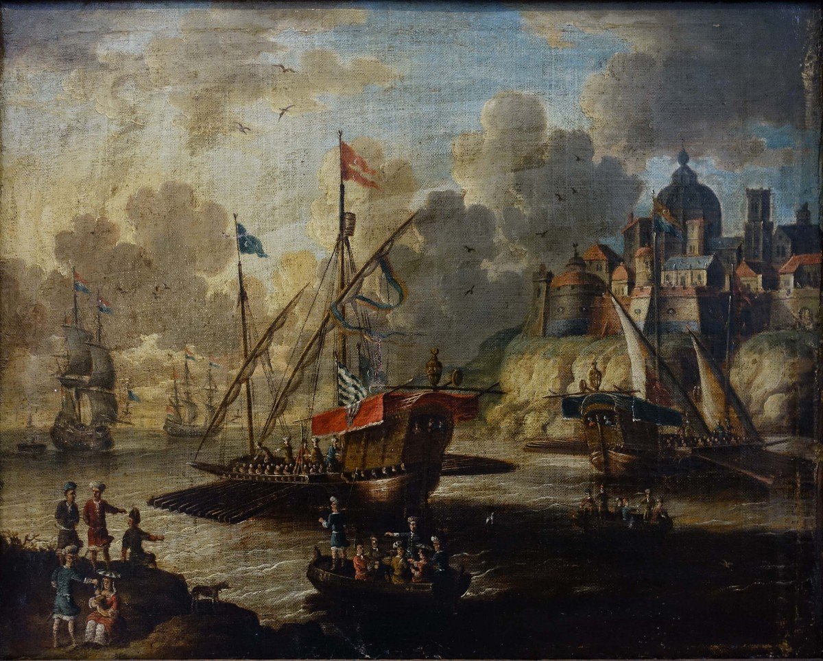 Les Gal&egrave;res Turques 1650 - Ecole Hollandaise Du XVII&egrave;me Si&egrave;cle --photo-8