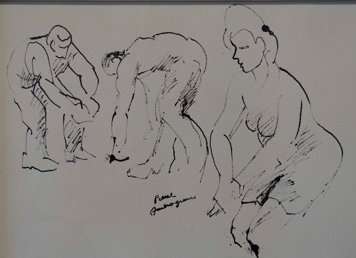 Pierre Ambrogiani (1907-1985) - Etude Au Feutre - -photo-3