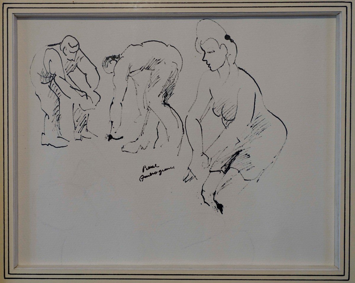 Pierre Ambrogiani (1907-1985) - Etude Au Feutre - -photo-2