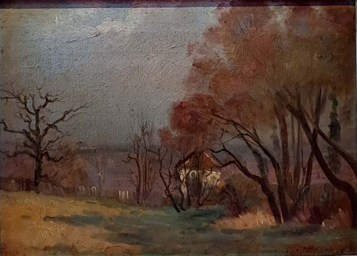 Louis Toussaint (1856-1919) - Small Landscape 1903 - -photo-2