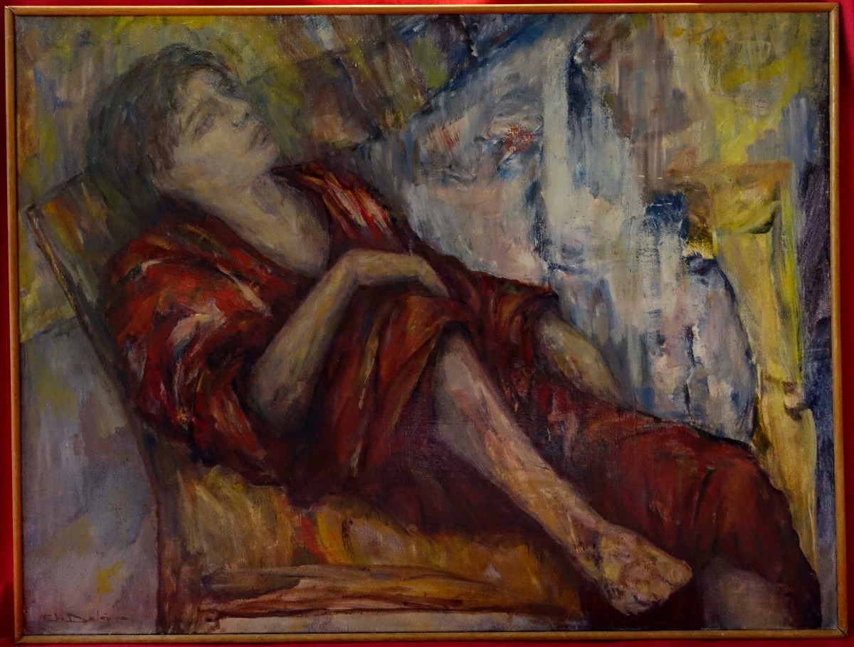 Christiane Delépine - The Red Bathrobe - 