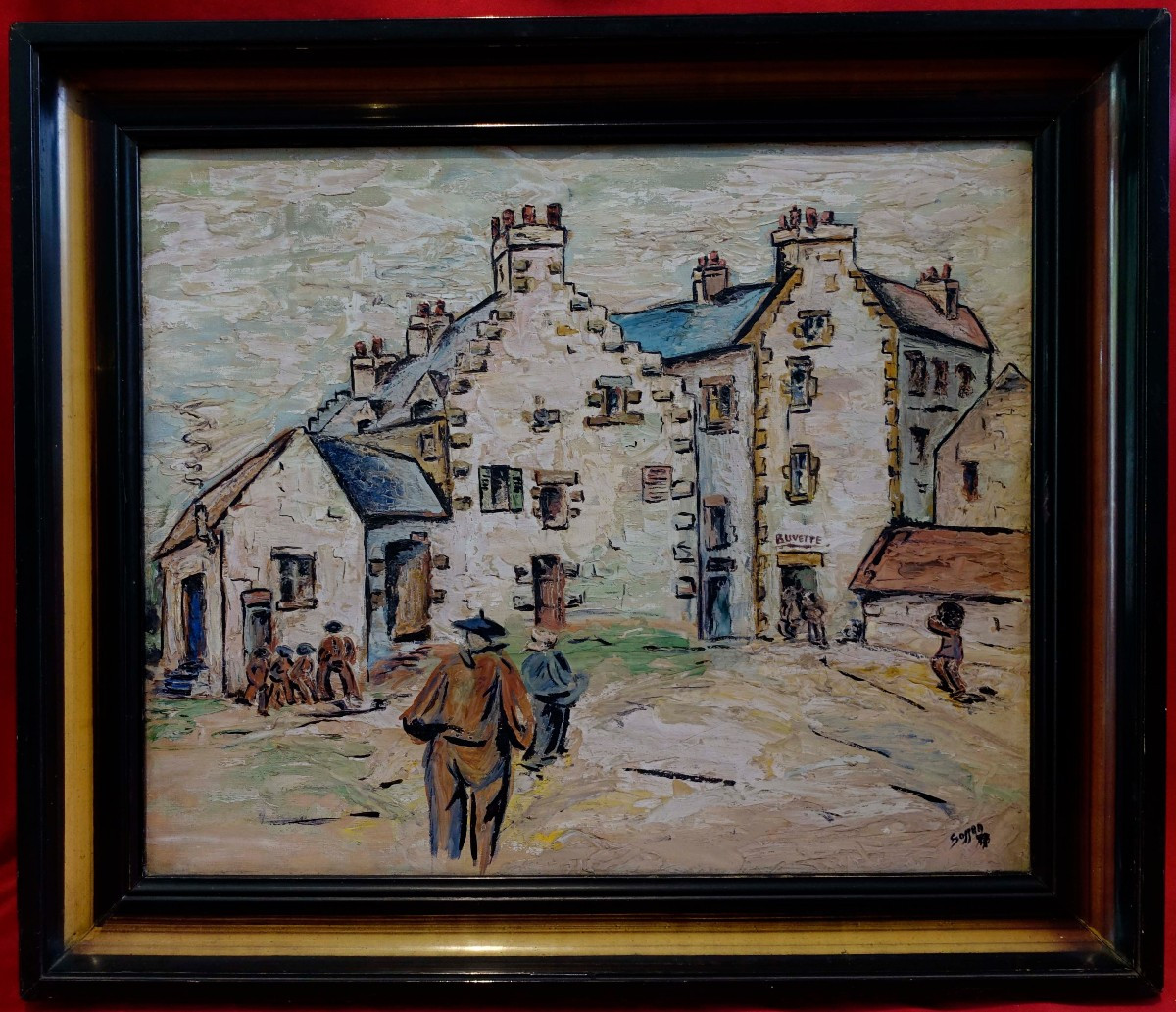 Tréboul 1930 - Brittany - Signed Sosson -