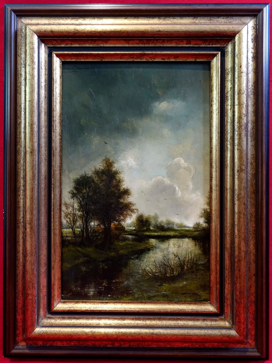 Léon Brunin (1861-1949) - Paysage 1885 -