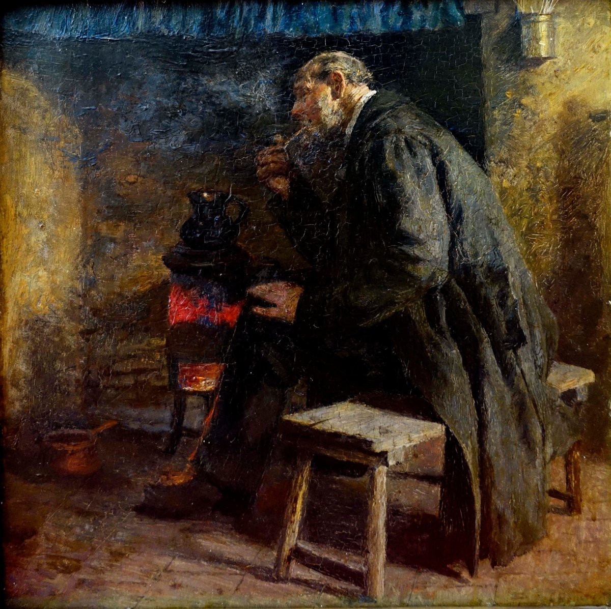 Alo&iuml;s Boudry (1851-1938) - Devant l&#039;Atre Vers 1885 --photo-2