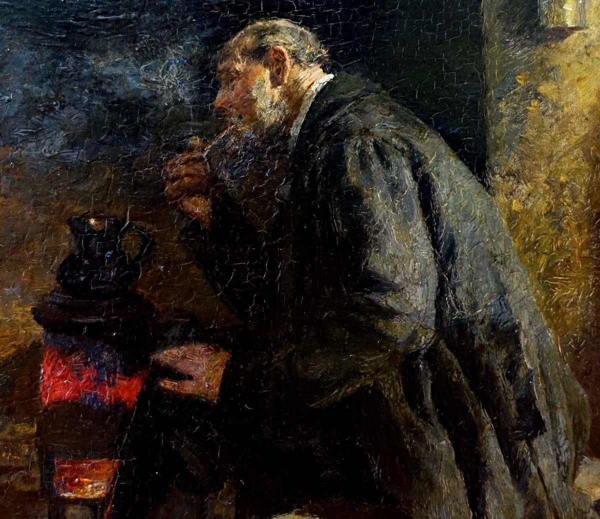 Alo&iuml;s Boudry (1851-1938) - Devant l&#039;Atre Vers 1885 --photo-4